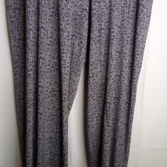 Premise Pants 3X Pull On Elastic Wide Leg Soft Stretch Pattern Black White - Picture 5 of 14